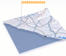 3d view of Quebrada Honda