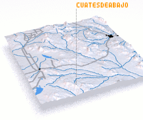 3d view of Cuates de Abajo