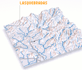 3d view of Las Quebradas