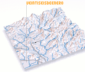 3d view of Veintiseis de Enero