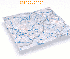 3d view of Casa Colorada