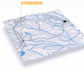 3d view of Ojo de Agua