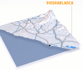3d view of Piedra Blanca
