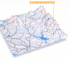 3d view of Quebrada Honda