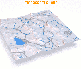 3d view of Ciénaga del Álamo