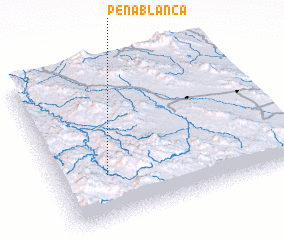 3d view of Peña Blanca