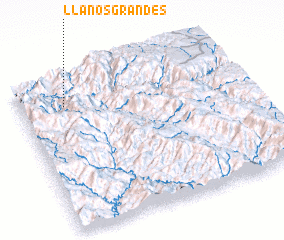 3d view of Llanos Grandes