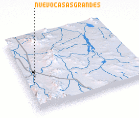 3d view of Nuevo Casas Grandes