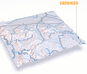 3d view of San Diego