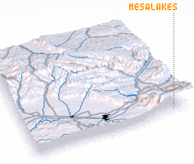 3d view of Mesa Lakes