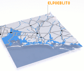 3d view of El Pueblito