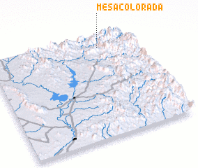 3d view of Mesa Colorada