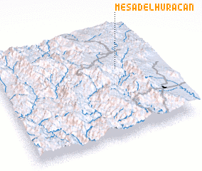 3d view of Mesa del Huracan