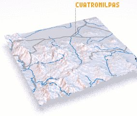 3d view of Cuatro Milpas