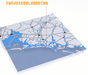 3d view of San José de la Brecha