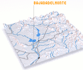 3d view of Bajada del Monte