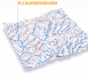 3d view of El Cajón de Guajura