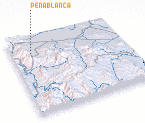 3d view of Peña Blanca