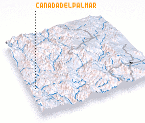 3d view of Cañada del Palmar