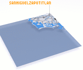 3d view of San Miguel Zapotitlán