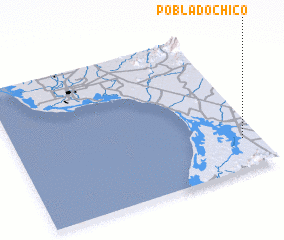 3d view of Poblado Chico