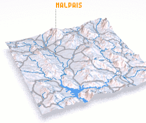 3d view of Mal País