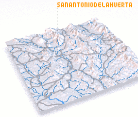 3d view of San Antonio de la Huerta