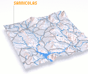 3d view of San Nicolás