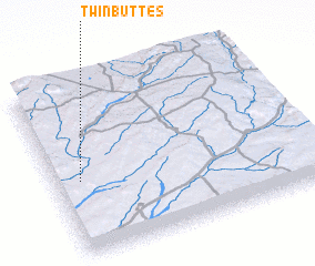 3d view of Twin Buttes