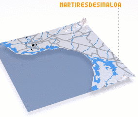 3d view of Mártires de Sinaloa