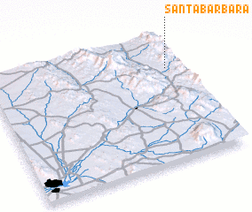 3d view of Santa Bárbara
