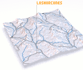 3d view of Los Horcones