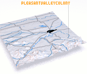 3d view of Pleasant Valley Colony