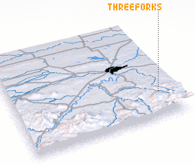 3d view of Three Forks