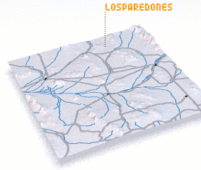 3d view of Los Paredones