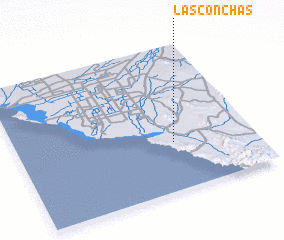 3d view of Las Conchas