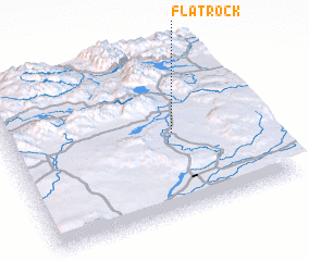 3d view of Flat Rock