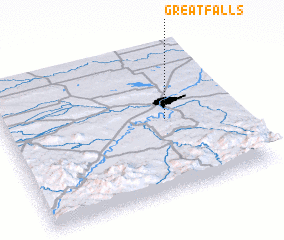 3d view of Great Falls