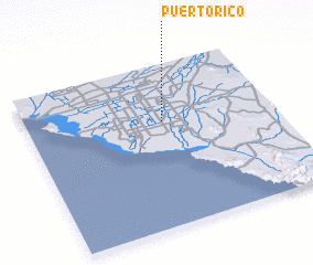 3d view of Puerto Rico