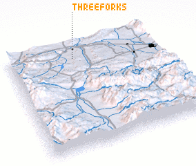 3d view of Three Forks