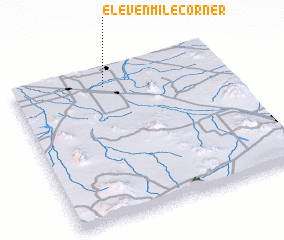 3d view of Eleven Mile Corner