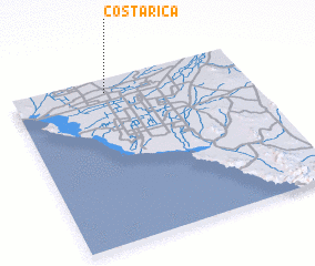 3d view of Costa Rica