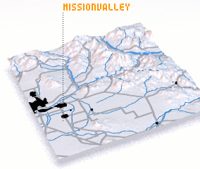 3d view of Mission Valley