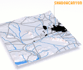 3d view of Shadow Canyon