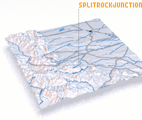 3d view of Split Rock Junction
