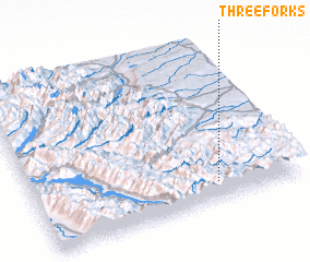 3d view of Three Forks