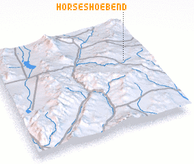 3d view of Horseshoe Bend