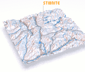 3d view of Stibnite