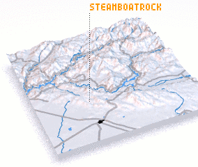 3d view of Steamboat Rock
