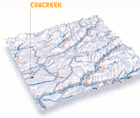 3d view of Cow Creek